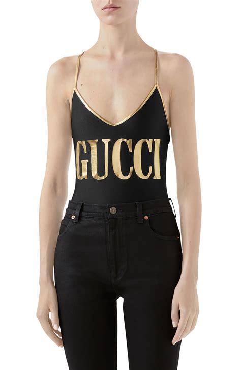 one gucci|gucci one piece swimsuit black.